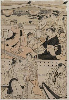 Boating Party on the Sumida River, 1789. Creator: Torii Kiyonaga (Japanese, 1752-1815).