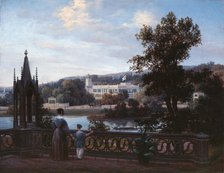 View of Glienicke Palace from Babelsberg, c.1838. Creator: Freydanck, Carl Daniel (1811-1887).