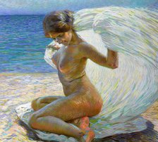 Nude on the beach. Creator: Piccioni, Gino (1873-1941).