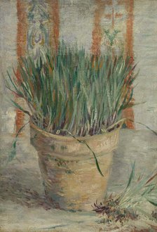 Flowerpot with Garlic Chives, 1887. Creator: Gogh, Vincent, van (1853-1890).
