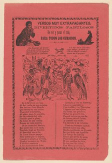 Broadsheet with extravagant verses relating to a parade of animals dressed in cos..., ca. 1895-1910. Creator: José Guadalupe Posada.