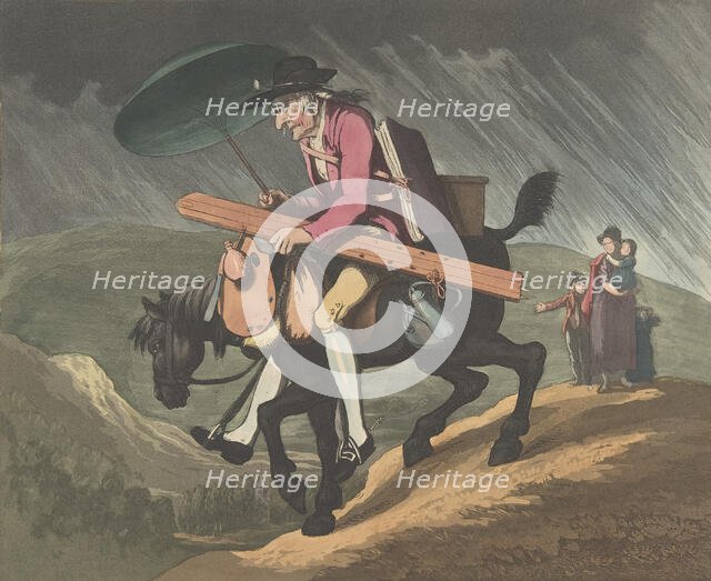 An Artist Travelling in Wales, February 10, 1799. Creator: Henri Merke.