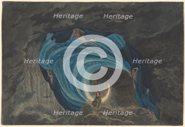 Queen of the Night Scene. Stage design for the opera Die Zauberflöte by Wolfgang Amadeus Mozart, 181