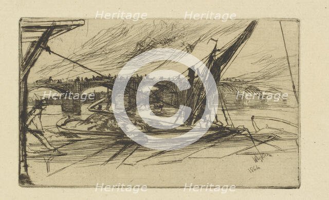 Vauxhall Bridge, 1861. Creator: James Abbott McNeill Whistler.