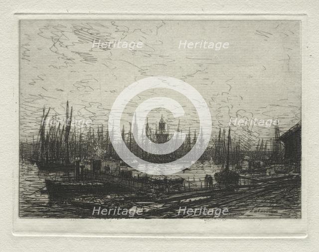 The Port of Bordeaux, Evening. Creator: Maxime Lalanne (French, 1827-1886).