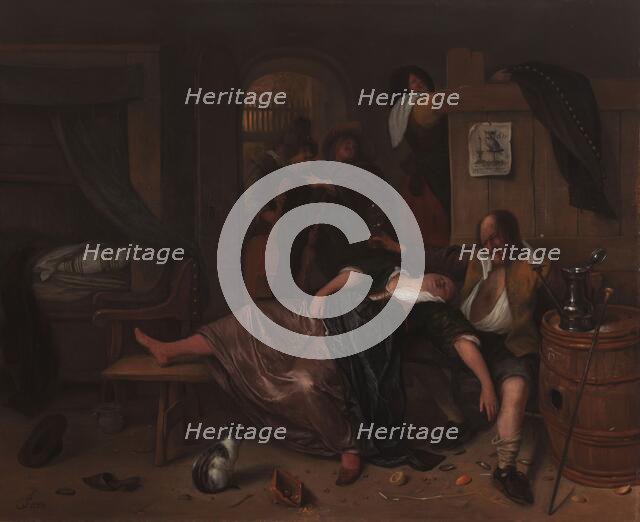 The Drunken Couple, c.1655-c.1665. Creator: Jan Steen.