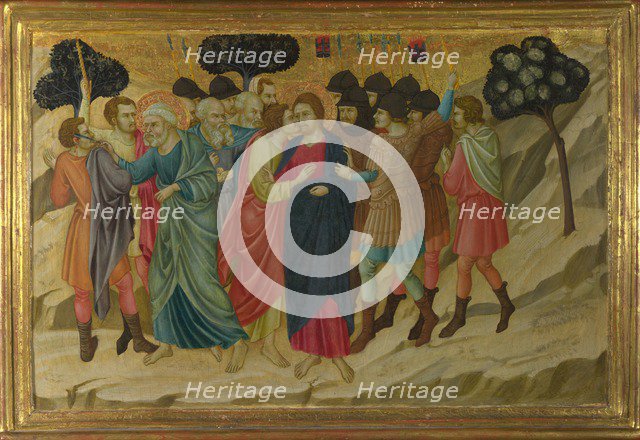 The Betrayal of Christ (From the Basilica of Santa Croce, Florence), c. 1324-1325. Artist: Ugolino di Nerio (ca 1280-1349)