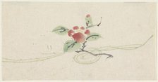Branch with red camellia, 1808-1861. Creator: Utagawa Kuniyoshi.