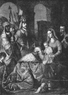 ''The Adoration of the Magi.-- from a painting by Zurbaran. Creator: Unknown.