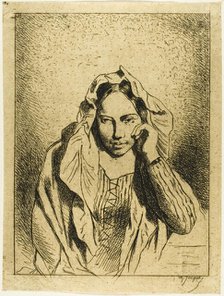 Portrait of a Seated Woman, n.d. Creator: Charles Emile Jacque.