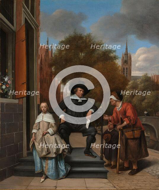 Adolf and Catharina Croeser, Known as ‘The Burgomaster of Delft and his Daughter’, 1655. Creator: Jan Steen.