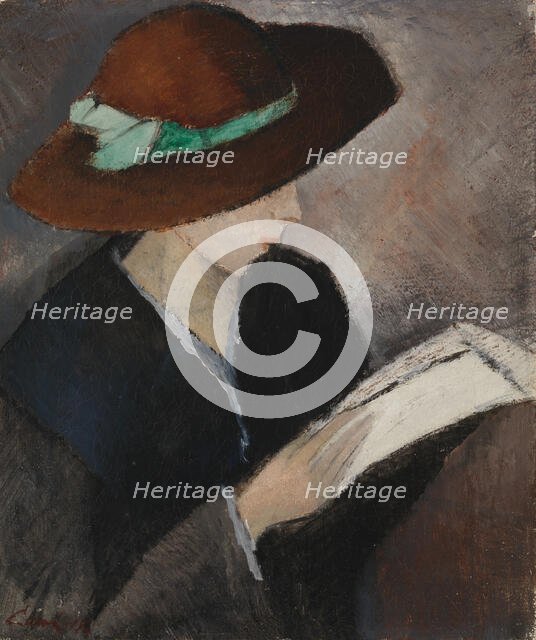 Woman with a hat, 1917. Creator: Alvar Cawén.