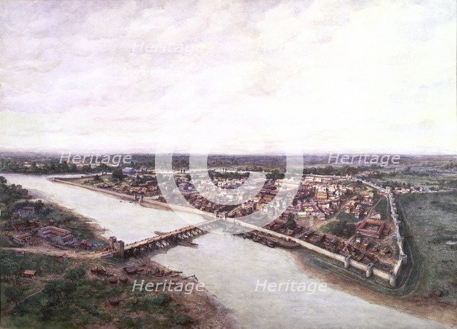 Artist's impression of Roman London. Artist: Forester