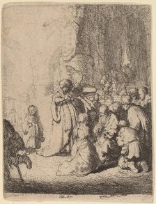 The Presentation in the Temple with the Angel: Small Plate, 1630. Creator: Rembrandt Harmensz van Rijn.