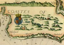 Chart showing windmills as landmarks on the north-east coast of England, 1588, (1947).  Creator: Unknown.