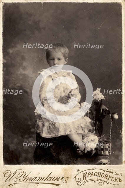 Simonova Lidochka, daughter of magistrate G.P. Simonova, 1910. Creator: I. Upatkin.