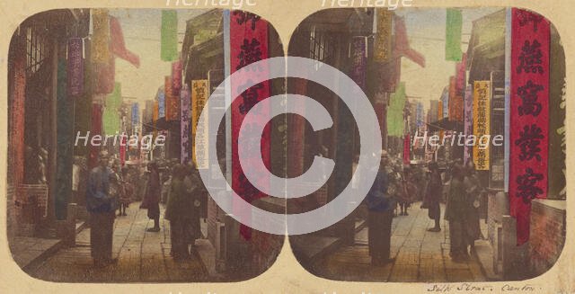 Canton - Silk Street, 1858-1859. Creators: Pierre Joseph Rossier, Negretti and Zambra.