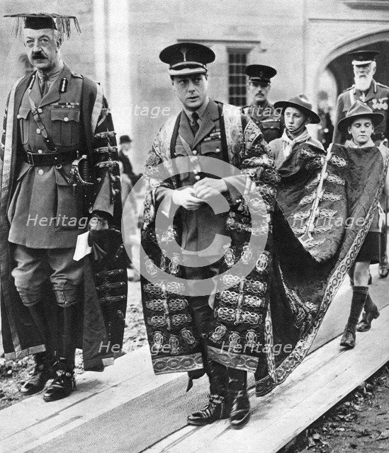 The Prince of Wales as chancellor of the University of Wales, Bangor, 1923. Artist: Unknown