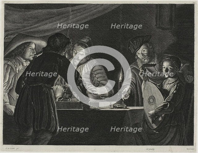 Backgammon Players, c. 1630. Creator: Lucas Vorsterman.