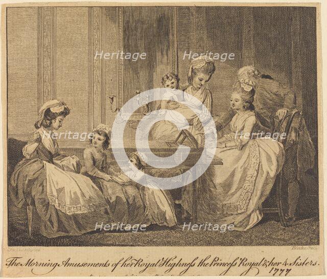 The Morning Amusements of her Royal Highness, 1782. Creator: William Blake.