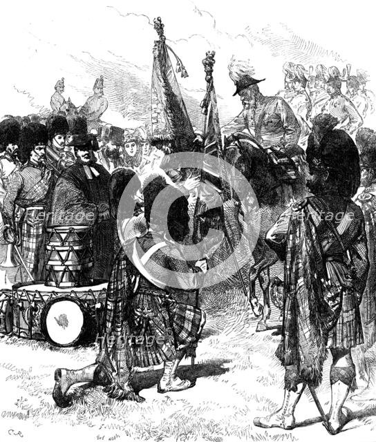Presentation of New Colours to the 42nd Highlanders, 1871. Creator: Unknown.