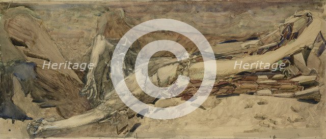 The Demon downcast, 1901. Artist: Vrubel, Mikhail Alexandrovich (1856-1910)