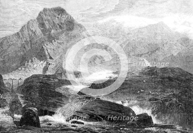 "A November Day in Nant-Francon", by J. C. Reed, in the exhibition of the Institute of..., 1864. Creator: Mason Jackson.