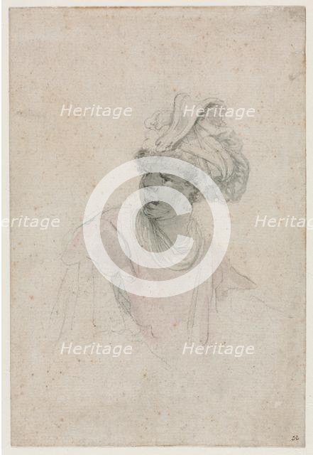 Study of a Moor, Facing to the Left, c. 1657. Creator: Stefano Della Bella (Italian, 1610-1664).