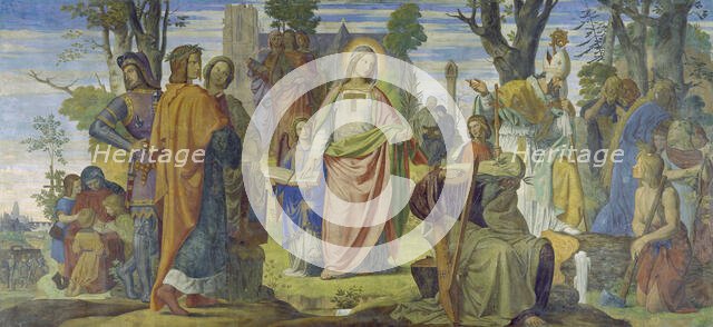 The Arts Being Introduced to Germany by Christianity, 1834-1836. Creator: Philipp Veit.