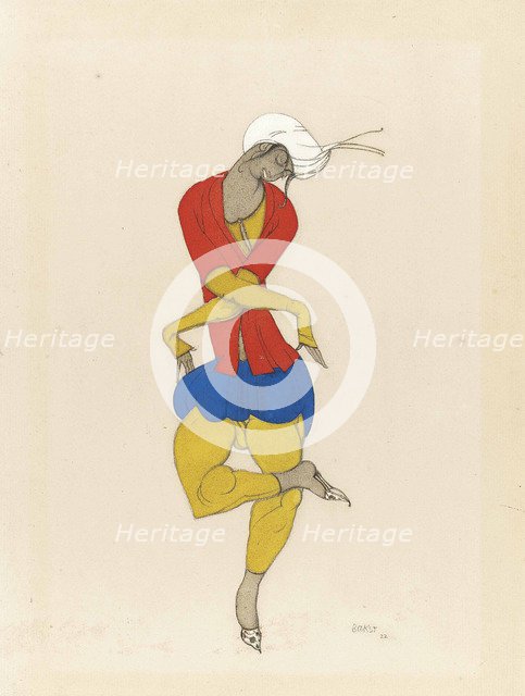 Costume design for the ballet The Rite of Spring by I. Stravinsky. Adoration of the Earth (L'Adora