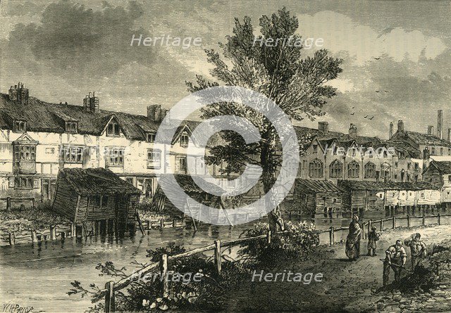 'Old Houses in London Street, Dockhead, about 1810', (c1878). Creator: Unknown.