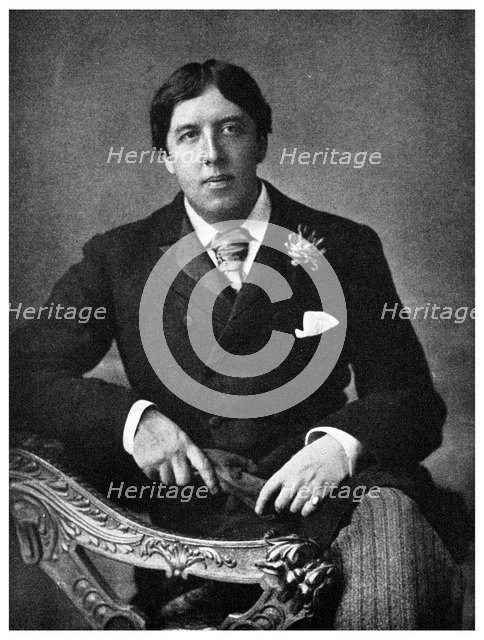 Oscar Wilde, Irish-born playwright and wit, c1891 (1956). Artist: Unknown