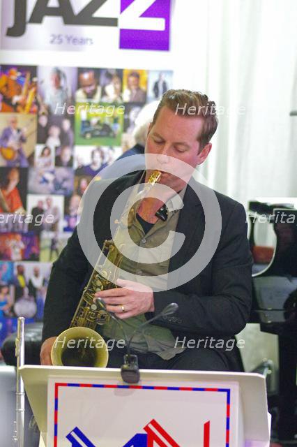 Graeme Blevins, Watermill Jazz Club, Dorking, Surrey, 19 March, 2019. Creator: Brian O'Connor.