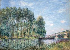 A Bend in the River Loing at Moret. Spring, 1886. Creator: Sisley, Alfred (1839-1899).