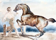 'Le Dressage', early 19th century.  Artist: Theodore Gericault