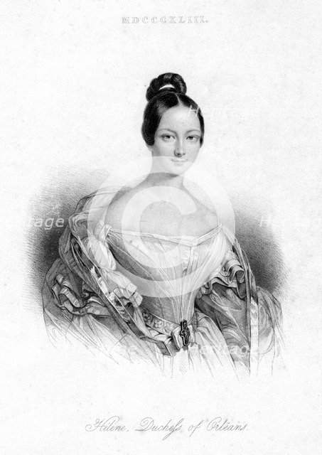 Helene Louise Elizabeth, Duchess of Orleans, 1843. Artist: Unknown
