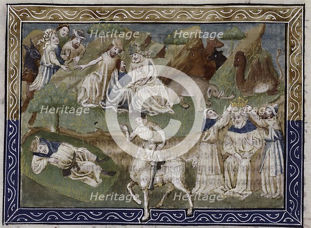 Dream-vision of Genghis Khan  (From: Jean Hayton, Fleur des histoires de la terre d'Orient), c.1410. Artist: Master of Berry Apocalypse (active 1400-1415)