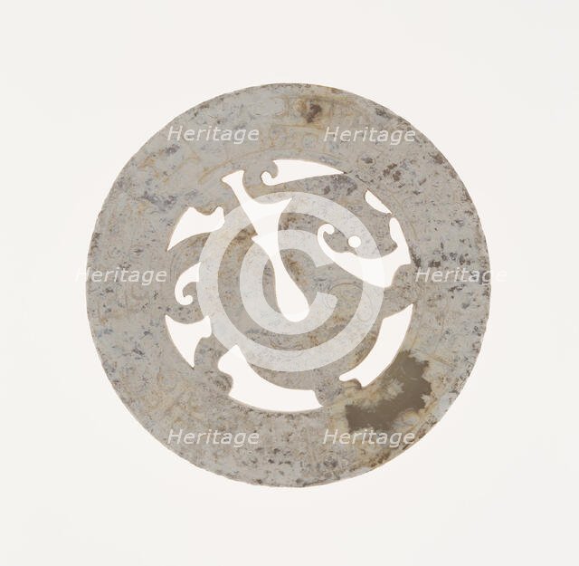 Openwork Jade Bi, Western Han dynasty (206 B.C.-A.D. 9). Creator: Unknown.