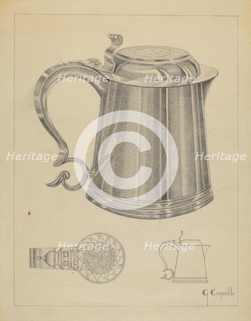 Silver Tankard, c. 1936. Creator: Giacinto Capelli.