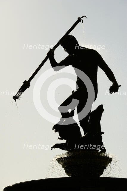 Neptune's Fountain by Abraham van den Block and Piotr Husen, Gdansk, Poland, 2015. Creator: Unknown.