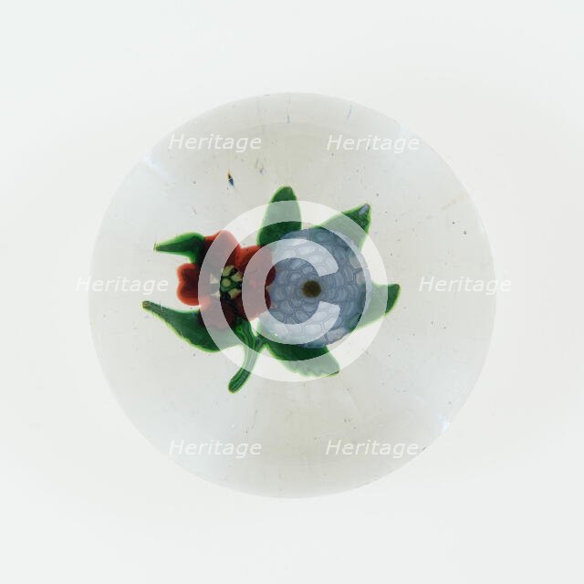 Paperweight, France, c. 1845-60. Creator: Saint-Louis Glassworks.