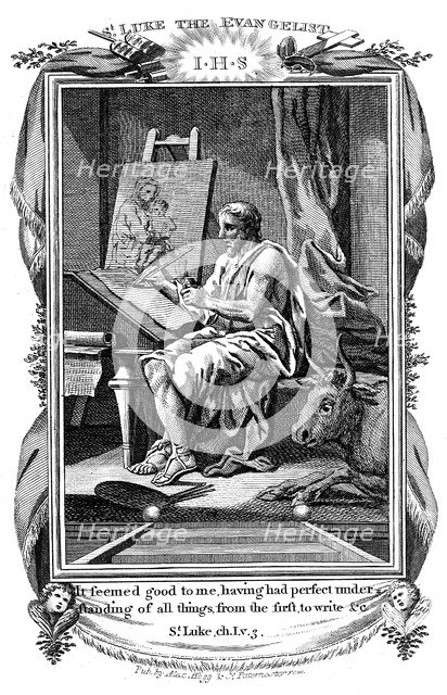 St Luke the Evangelist writing his gospel, c1808. Artist: Unknown