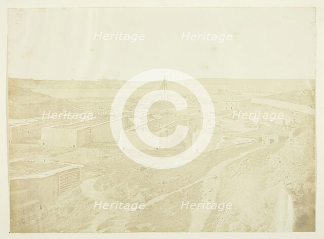 Docks of Sebastopol, Fort Nickolas on the Left, 1855. Creator: James Robertson.