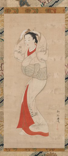 Standing Woman, 1740s. Creator: Ryukado.