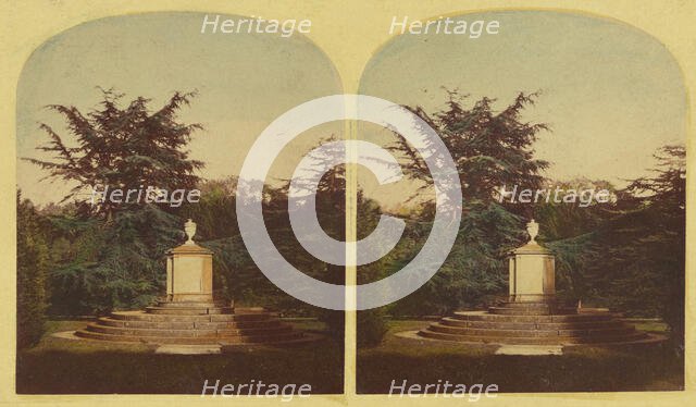 Boatswain's Tomb. Newstead Abbey, about 1860. Creator: London Stereoscopic & Photographic Co.
