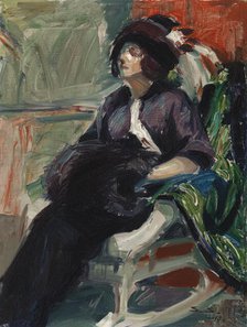 Woman in Rocking Chair, 1910. Creator: Santeri Salokivi.