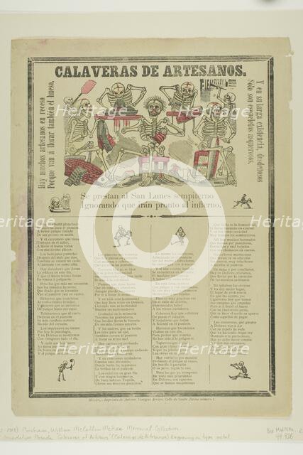 Calaveras of Artisans, n.d. Creator: José Guadalupe Posada.