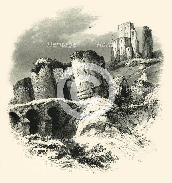 'Corfe Castle', c1870.