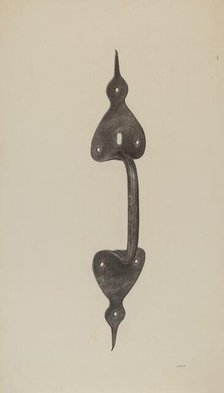 Door Handle, c. 1941. Creator: Jacob Lipkin.