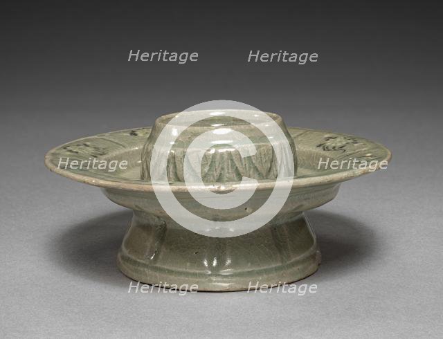 Floral-shaped Cup Stand with Inlaid Chrysanthemum Design, 1100s. Creator: Unknown.